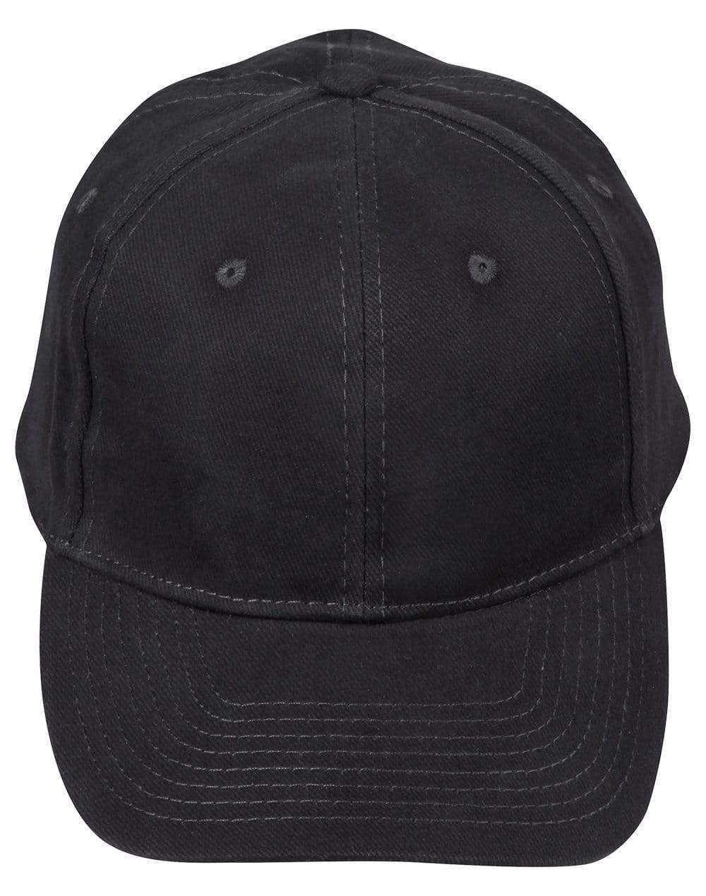 Heavy Brushed Cotton Cap Ch01 Active Wear Winning Spirit Charcoal One size 